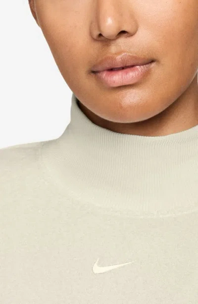 Nike Phoenix Plush Cozy Oversized Mock Neck Sweatshirt In Neutral