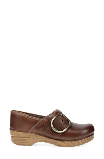 Dansko Pearson Buckle Strap Clog In Brown