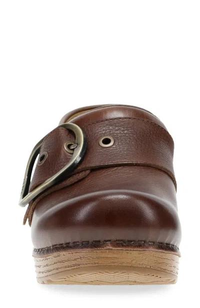Dansko Pearson Buckle Strap Clog In Brown