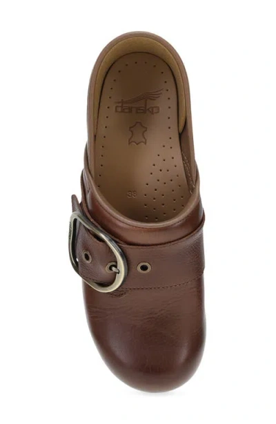 Dansko Pearson Buckle Strap Clog In Brown