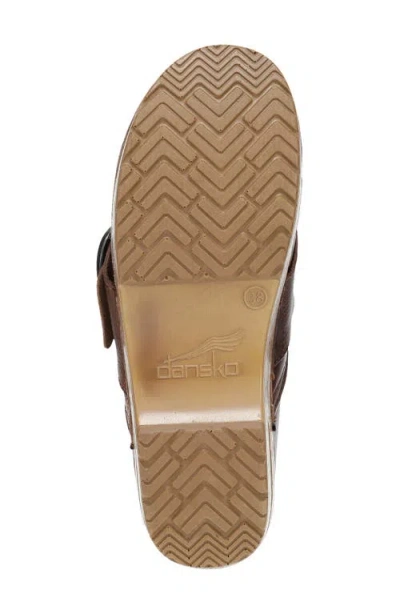 Dansko Pearson Buckle Strap Clog In Brown
