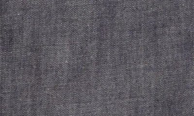 Moncler Grenoble Yunque Denim Down Trucker Jacket With Genuine Shearling Collar In Gray