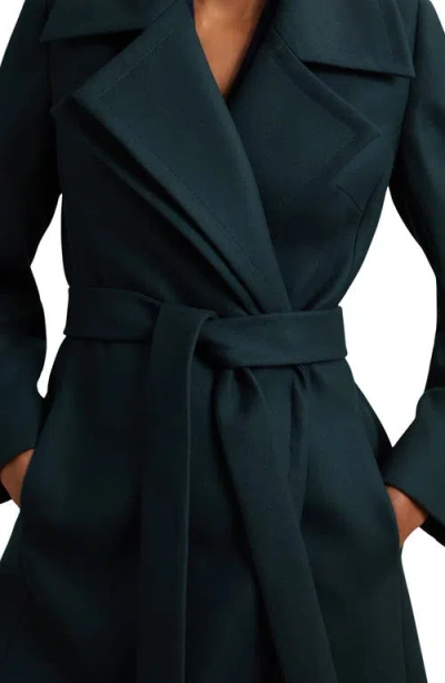 Reiss Odette Wool Blend Wrap Coat In Blue