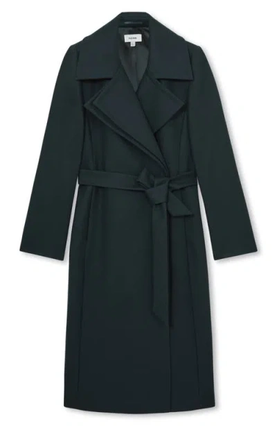 Reiss Odette Wool Blend Wrap Coat In Blue