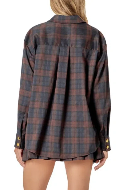 English Factory Oversize Plaid Shacket In Multi