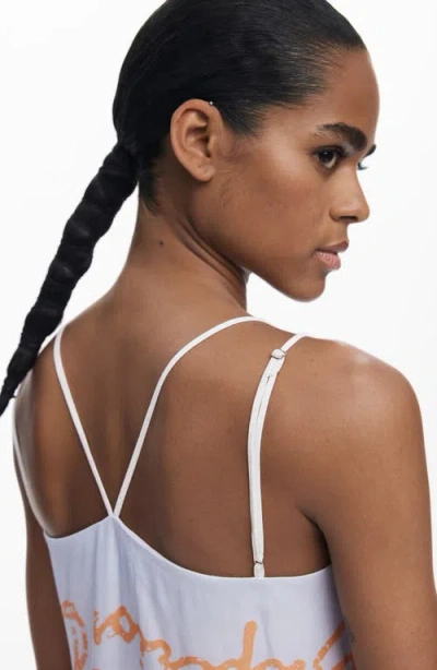 Desigual Asymmetric Strappy Camisole In White