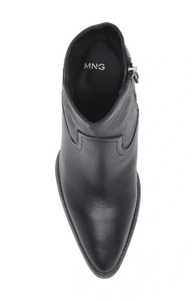 Mango Pointed Toe Bootie In Black