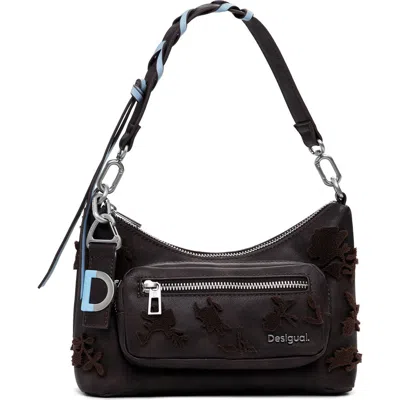Desigual Faux Leather Shoulder Bag In Brown