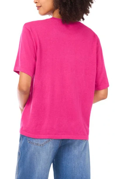 Vince Camuto Crewneck Knit Top In Pink
