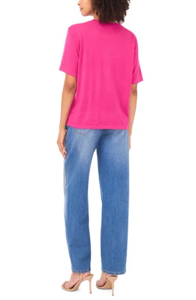 Vince Camuto Crewneck Knit Top In Pink