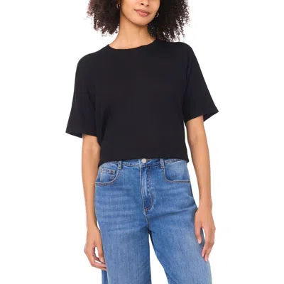Vince Camuto Crewneck Knit Top In Black