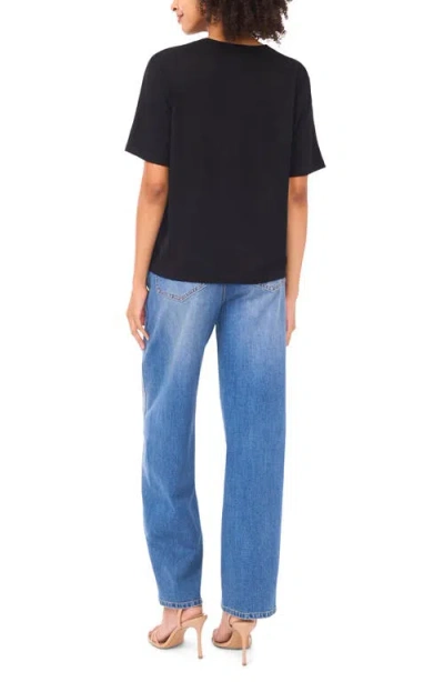 Vince Camuto Crewneck Knit Top In Black