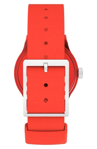 Timex ® Mk1 Orange Resin Webbing Strap Watch, 36mm In Orange
