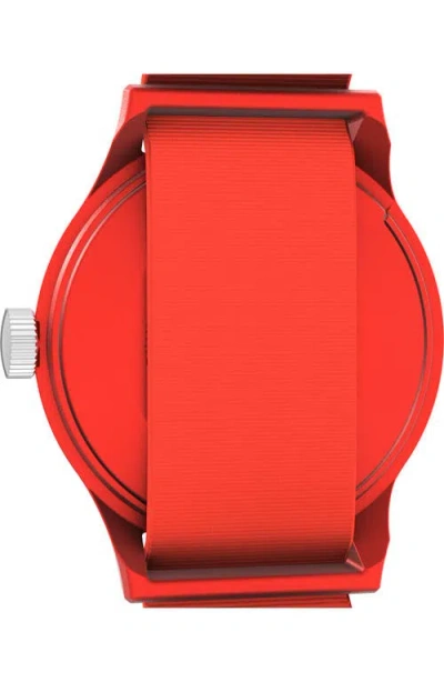 Timex ® Mk1 Orange Resin Webbing Strap Watch, 36mm In Orange