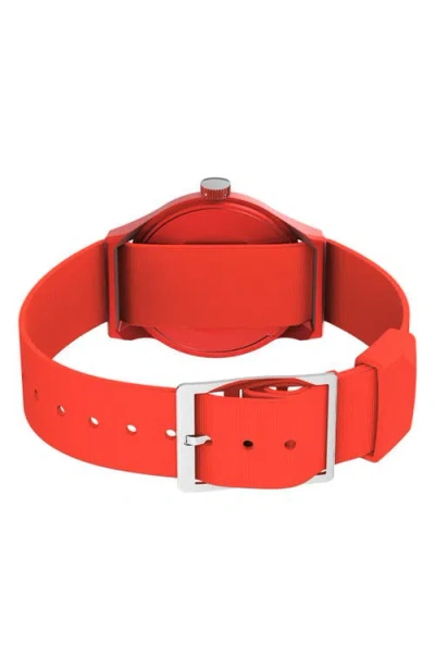 Timex ® Mk1 Orange Resin Webbing Strap Watch, 36mm In Orange