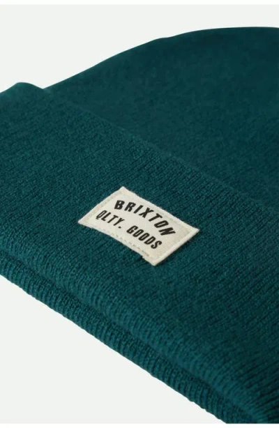 Brixton Woodburn Watch Cap Beanie In Green