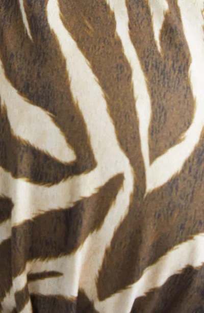 Zimmermann Wanderlust Ring-tie Zebra-pattern Bikini In Brown