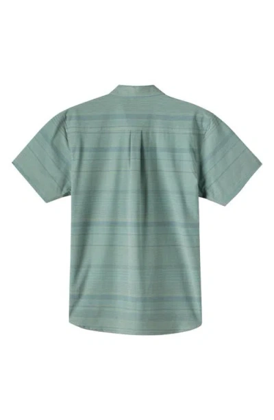 O'neill Trvlr Upf Traverse Stripe Short Sleeve Performance Button-up Shirt In Blue