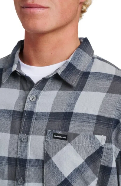 Quiksilver Penmar Check Cotton Flannel Button-up Shirt In Gray
