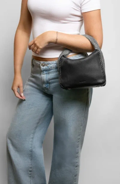 Aimee Chain Mail Handle Handbag In Black