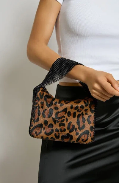 Aimee Chain Mail Handle Handbag In Animal Print