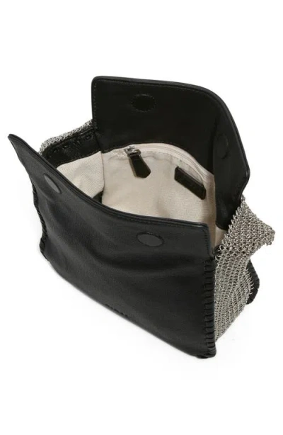 Aimee Chain Mail Handle Handbag In Black