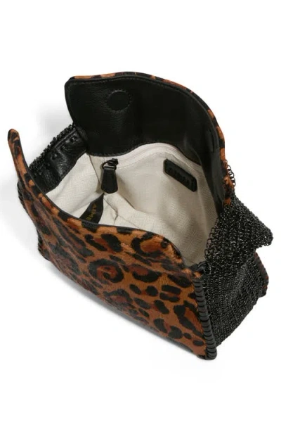 Aimee Chain Mail Handle Handbag In Animal Print