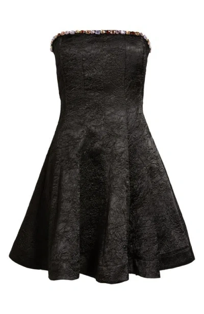 Cece Women's Strapless Zipper Mini Dress In Black