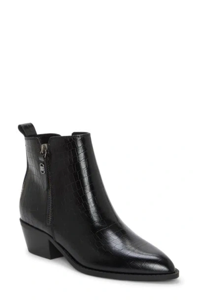 Lucky Brand Women's Ailein Pointed Toe Zipper Ankle Booties In Black