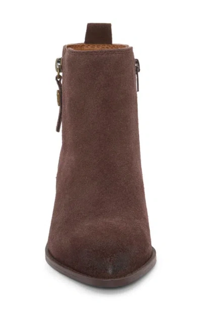 Lucky Brand Women's Ailein Pointed Toe Zipper Ankle Booties In Brown