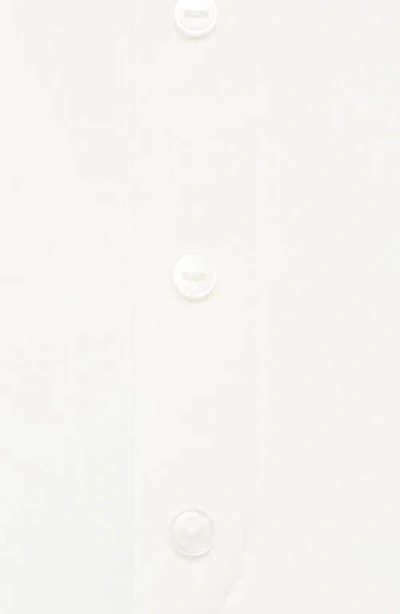 Mango Rib Knit Pants In White
