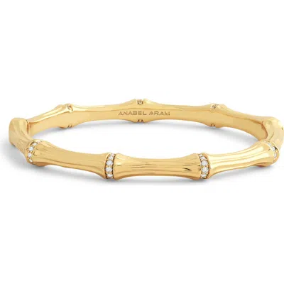 Anabel Aram Jewelry Bamboo Texture Bangle In Gold
