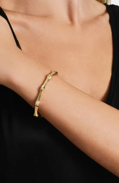Anabel Aram Jewelry Bamboo Texture Bangle In Gold