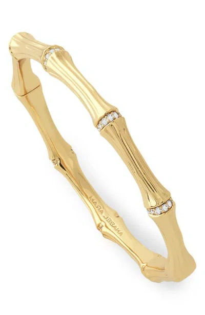 Anabel Aram Jewelry Bamboo Texture Bangle In Gold