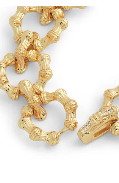 Anabel Aram Jewelry Bamboo Texture Chain Bracelet In Gold