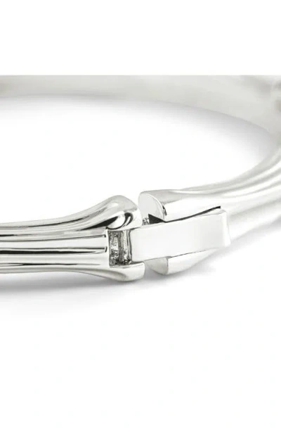 Anabel Aram Jewelry Bamboo Texture Bangle In Metallic