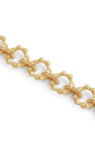 Anabel Aram Jewelry Bamboo Texture Chain Bracelet In Gold