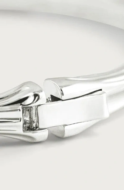Anabel Aram Jewelry Bamboo Texture Bangle In Metallic