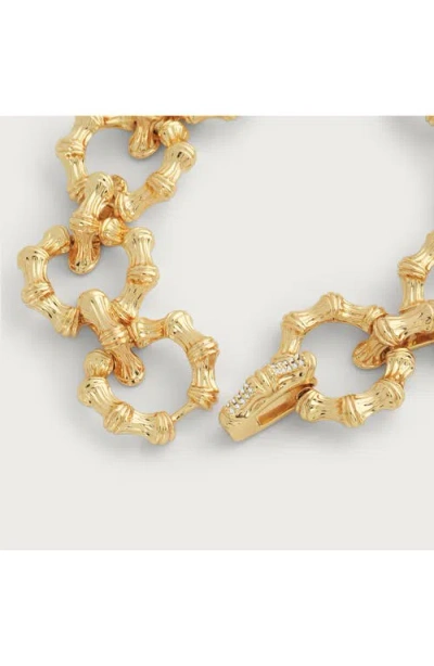 Anabel Aram Jewelry Bamboo Texture Chain Bracelet In Gold