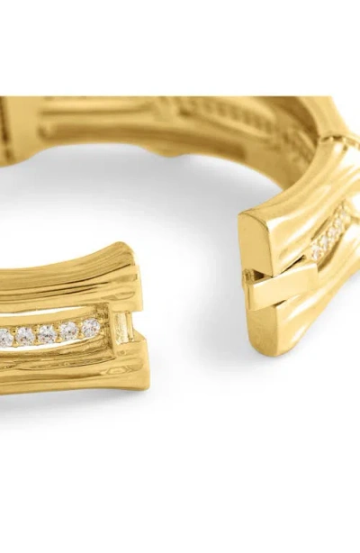Anabel Aram Jewelry Bamboo Texture Stack Bangle In Gold