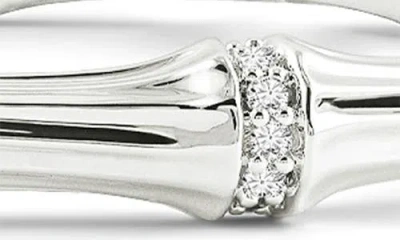 Anabel Aram Jewelry Bamboo Texture Bangle In Metallic