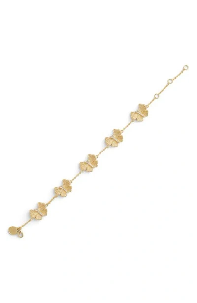 Anabel Aram Jewelry Butterfly Station Bracelet In Gold