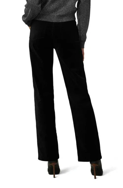 Joe's Jeans The Margot High Rise Straight Velveteen Jeans In Black In Black