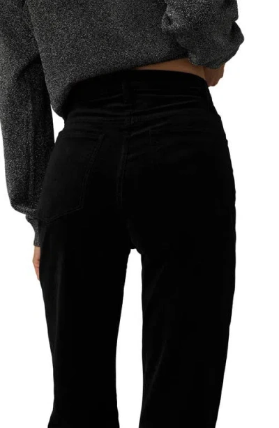 Joe's Jeans The Margot High Rise Straight Velveteen Jeans In Black In Black