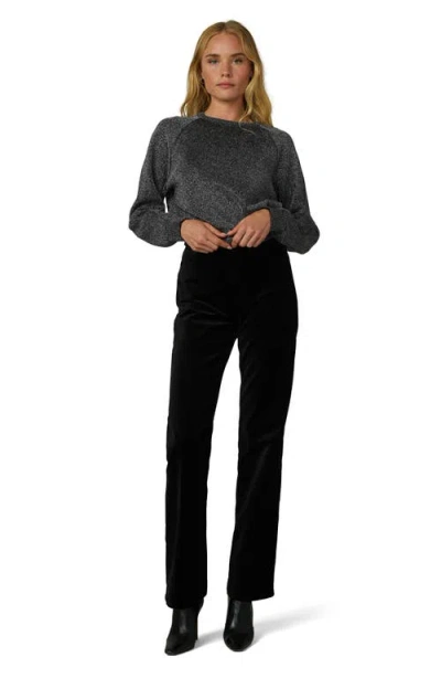 Joe's Jeans The Margot High Rise Straight Velveteen Jeans In Black In Black