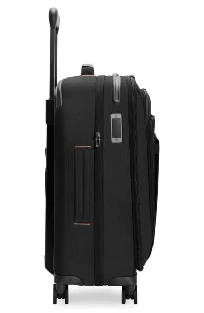 Briggs & Riley Zdx Global 21-inch Expandable Carry-on Spinner Suitcase In Black