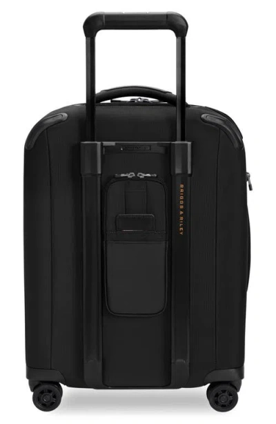 Briggs & Riley Zdx Global 21-inch Expandable Carry-on Spinner Suitcase In Black