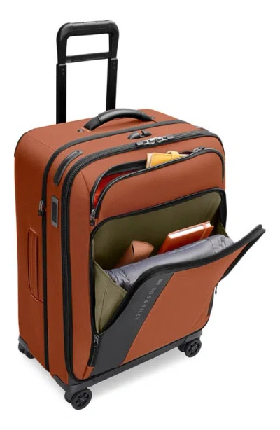 Briggs & Riley Canyon Zdx Medium 4-wheel Spinner Expandable Suitcase 66cm In Brown