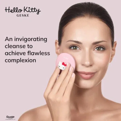 Geske Hello Kitty Smartappguided Facial Brush With Handle | 3 In 1 - Hello Kitty Pink In Pink
