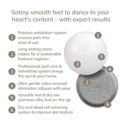 Geske Smartappguided Pumice Stone Callus Remover | 7 In 1 - Starlight In Silver